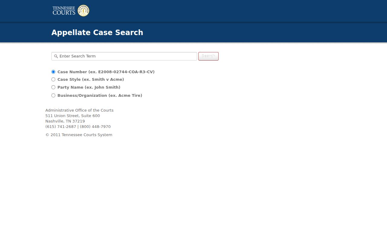 Farragut people search through Tennessee appellate court records