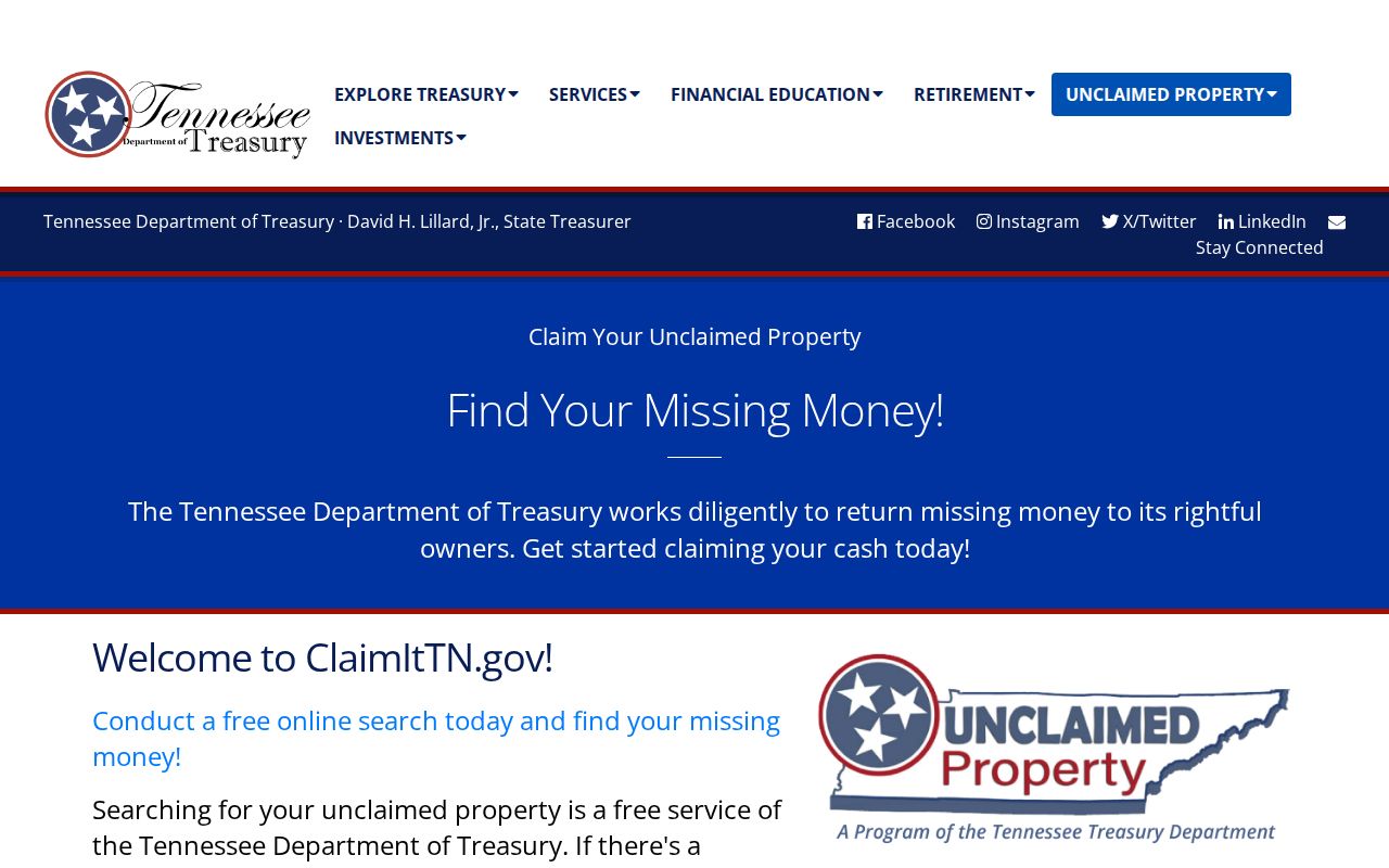 Farragut public records search through Tennessee unclaimed property